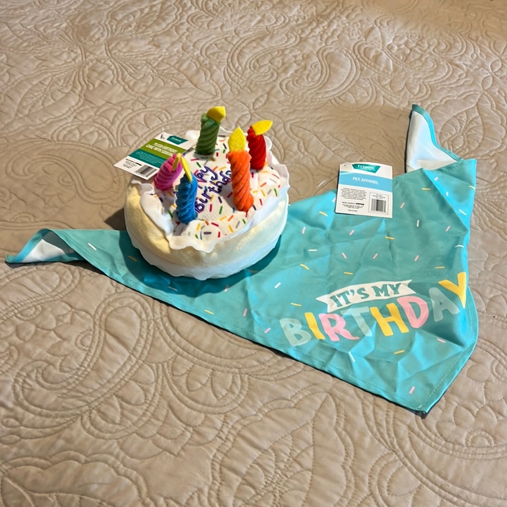 NWT  🐾 Dog toy and scarf set